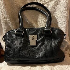 Calvin Klein Black Leather Satchel